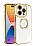 Eiroo Luxury Clear iPhone 15 Pro Max Kamera Korumal Gold Silikon Klf