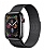 Eiroo Milanese Loop Apple Watch 4 / Watch 5 Siyah Metal Kordon (44 mm)