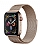 Eiroo Milanese Loop Apple Watch / Watch 2 / Watch 3 Gold Metal Kordon (38 mm)