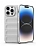 Eiroo Puffer iPhone 15 Pro Max Krem Silikon Klf