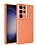 Eiroo Samsung Galaxy S23 Ultra Simli Turuncu Silikon Klf