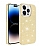Eiroo Silvery iPhone 14 Pro Simli Gold Silikon Klf