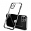 Eiroo Square iPhone 12 Siyah Silikon Klf