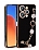 Eiroo Taka iPhone 15 Pro Max Kamera Korumal Zincirli Siyah Silikon Klf