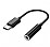 Eiroo USB Type-C 3,5 Jack Kulaklk Girii Dntrc Siyah Adaptr