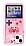iPhone 13 Oynanabilir Tetris Gameboy Pembe Telefon Klf Panter