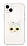 iPhone 14 Kedi Figrl Telefon Tutuculu Beyaz Silikon Klf