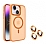 iPhone 14 Plus Wireless arj zellikli Kamera Lens Koruyuculu Turuncu Klf