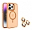 iPhone 14 Pro Max Wireless arj zellikli Kamera Lens Koruyuculu Turuncu Klf