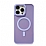 iPhone 15 Pro Magsafe zellikli Buzlu Lila Rubber Klf