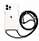 iPhone 15 Pro Max Siyah Askl effaf Silikon Klf