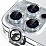iPhone 15 Pro Silver Crystal Tal Kamera Lensi Koruyucu