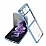 Samsung Galaxy Z Flip 4 Metalik Kenarl Mavi Cam Klf
