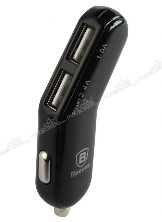 Baseus Smart Thin Fit Fashion Çift USB Girişli Siyah Araç Şarjı
