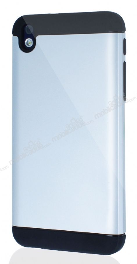 Dafoni HTC Desire 816 Slim Power Ultra Koruma Silver Kılıf