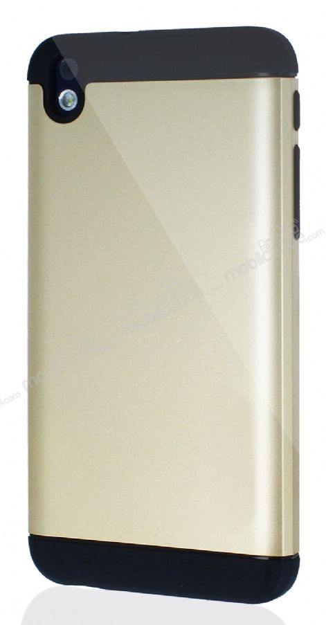 Dafoni HTC Desire 816 Slim Power Ultra Koruma Gold Kılıf