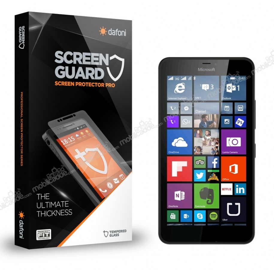Dafoni Microsoft Lumia 640 Tempered Glass Premium Cam Ekran Koruyucu