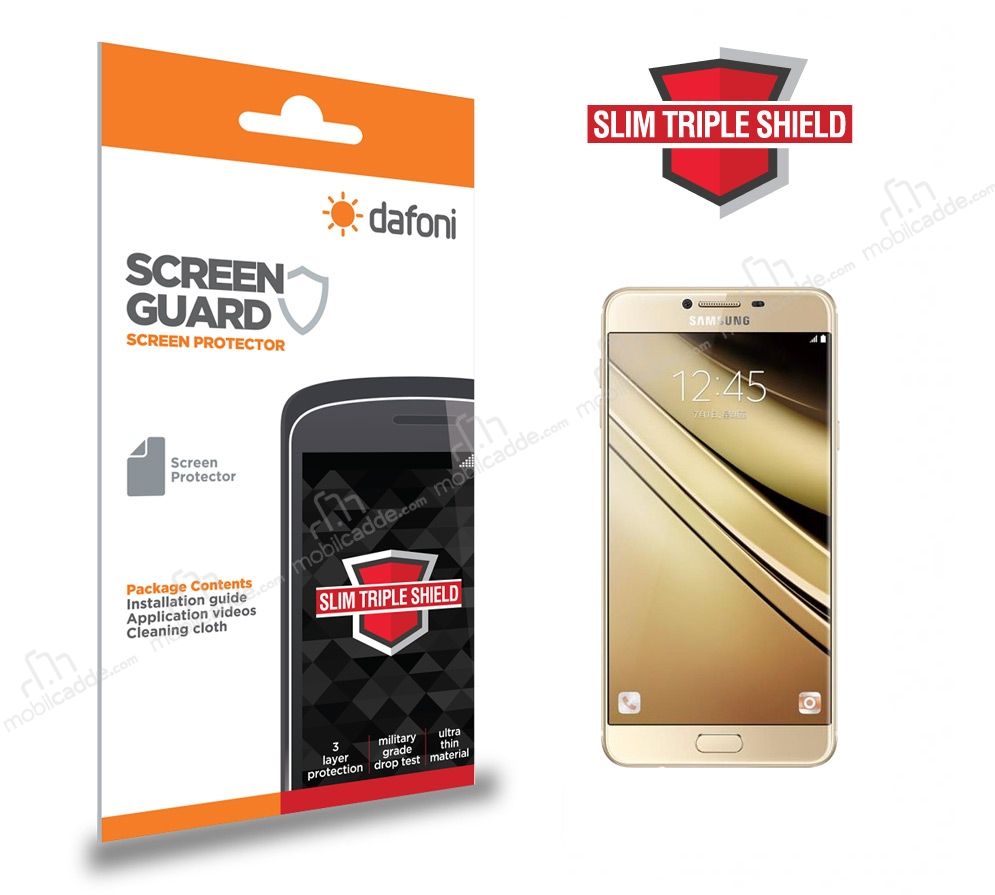 Dafoni Samsung Galaxy C5 Slim Triple Shield Ekran Koruyucu
