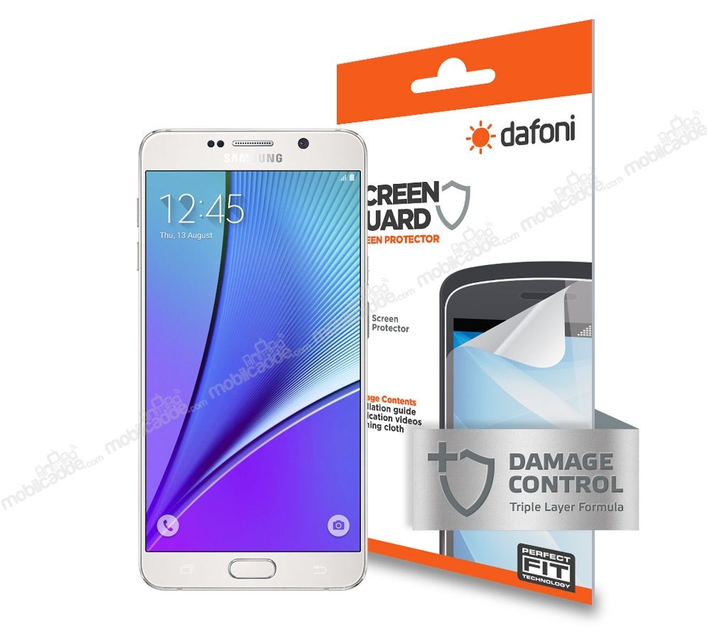 Dafoni Samsung Galaxy Note 5 Darbe Emici Full Ekran Koruyucu Film