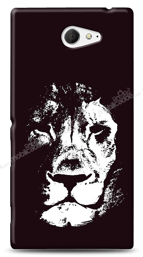 Sony Xperia M2 Black Lion Kılıf
