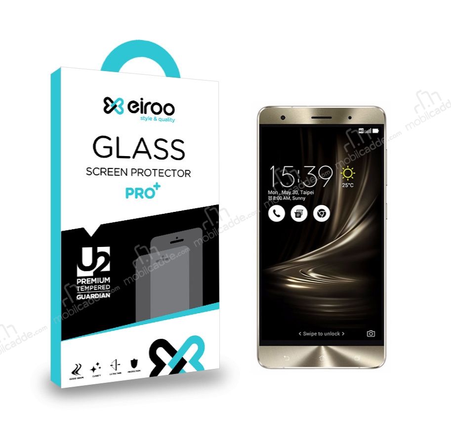 Eiroo Asus ZenFone 3 ZE552KL Tempered Glass Cam Ekran Koruyucu