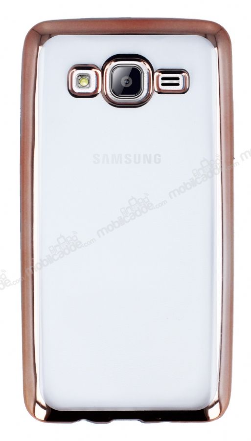 Samsung Galaxy On5 Rose Gold KenarlÄ± Åžeffaf Silikon KÄ±lÄ±f