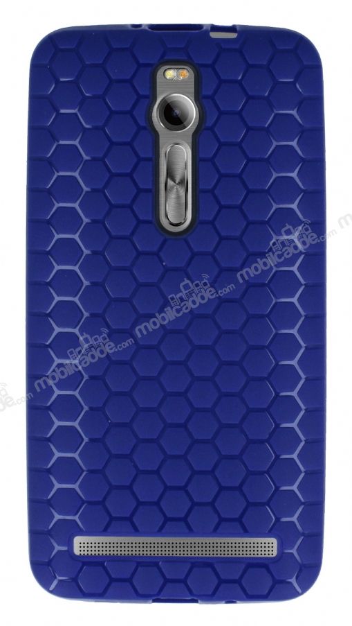 Eiroo Honeycomb Asus Zenfone 2 Lacivert Silikon Kılıf