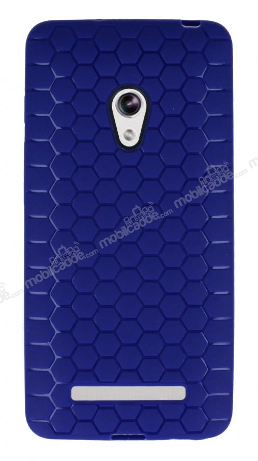 Eiroo Honeycomb Asus Zenfone 5 Lacivert Silikon Kılıf