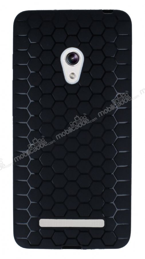 Eiroo Honeycomb Asus Zenfone 5 Siyah Silikon Kılıf