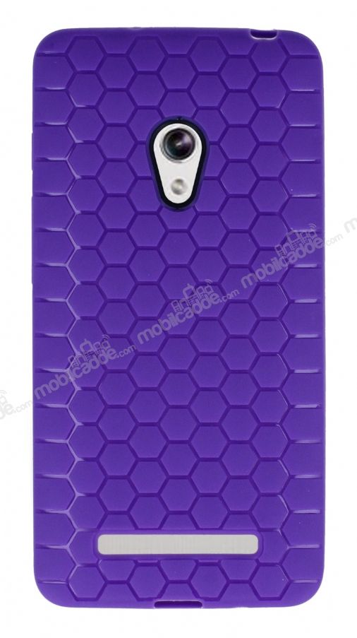 Eiroo Honeycomb Asus Zenfone 5 Mor Silikon Kılıf
