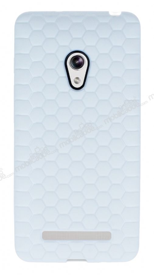 Eiroo Honeycomb Asus Zenfone 5 Beyaz Silikon Kılıf