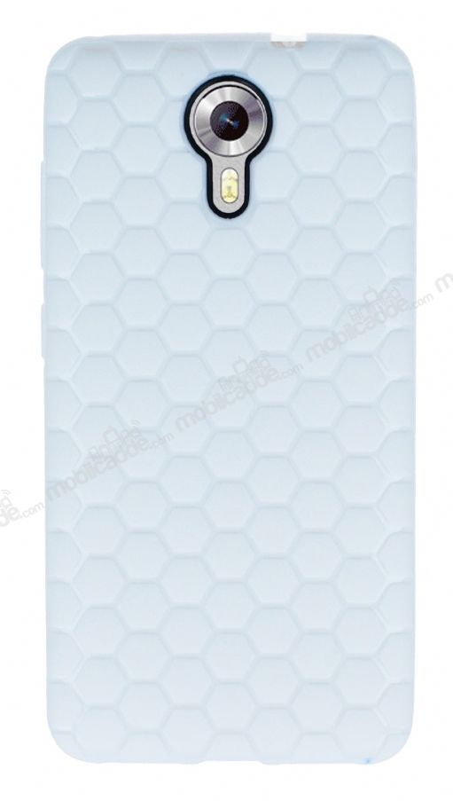 Eiroo Honeycomb General Mobile Android One Beyaz Silikon Kılıf