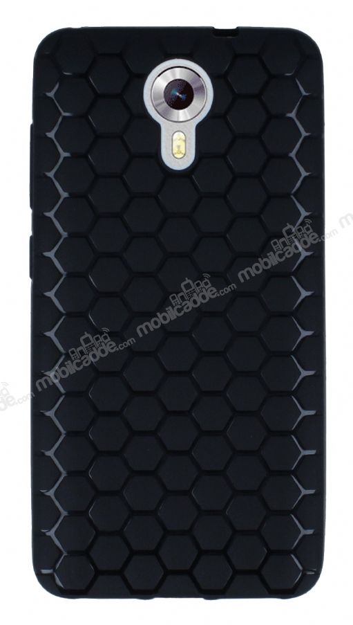 Eiroo Honeycomb General Mobile Android One Siyah Silikon Kılıf