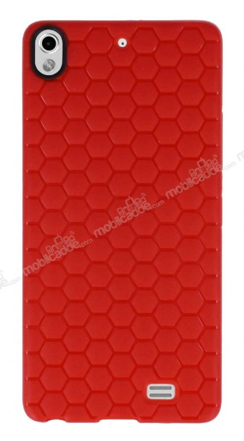 Eiroo Honeycomb General Mobile Discovery Air Kırmızı Silikon Kılıf