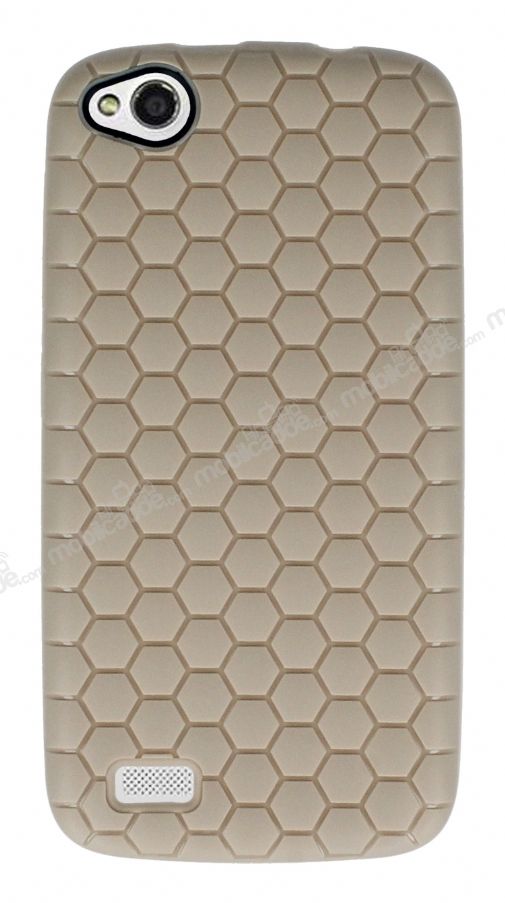 Eiroo Honeycomb General Mobile Discovery Krem Silikon Kılıf
