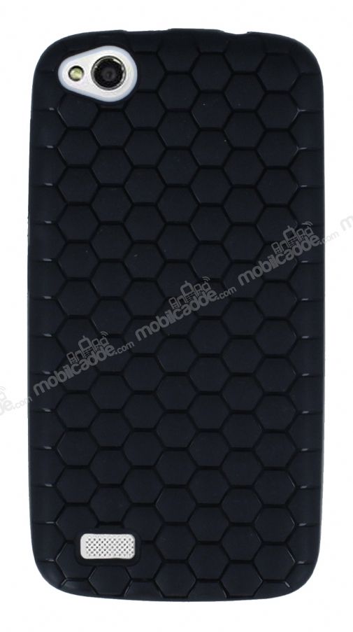 Eiroo Honeycomb General Mobile Discovery Siyah Silikon Kılıf