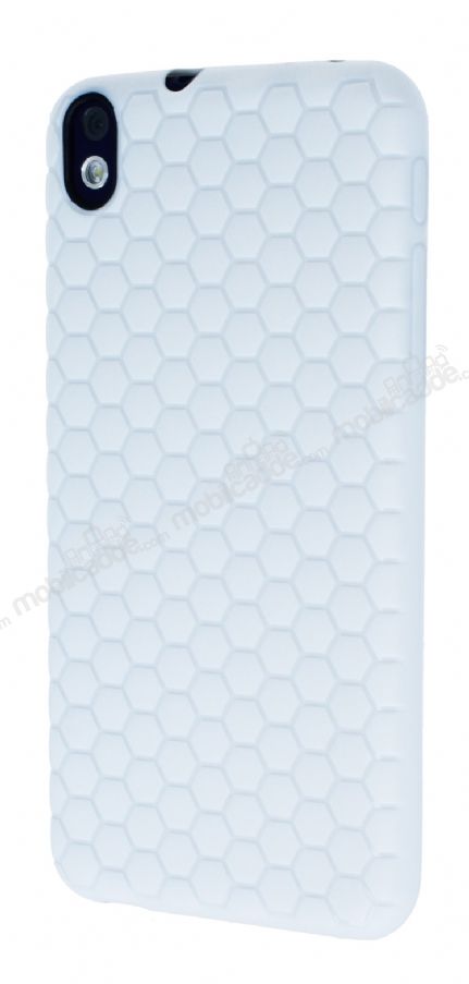 Eiroo Honeycomb HTC Desire 816 Beyaz Silikon Kılıf