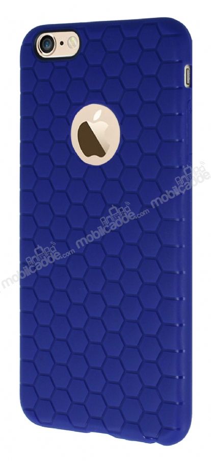 Eiroo Honeycomb iPhone 6 Plus / 6S Plus Lacivert Silikon Kılıf