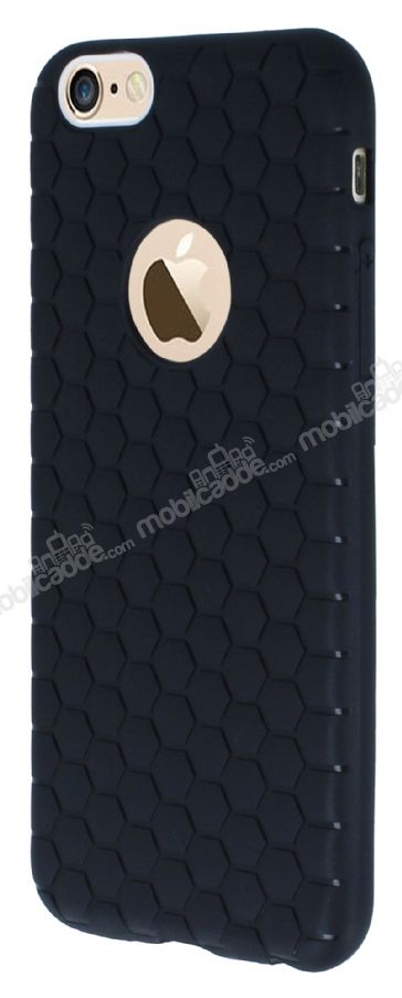 Eiroo Honeycomb iPhone 6 / 6S Siyah Silikon Kılıf