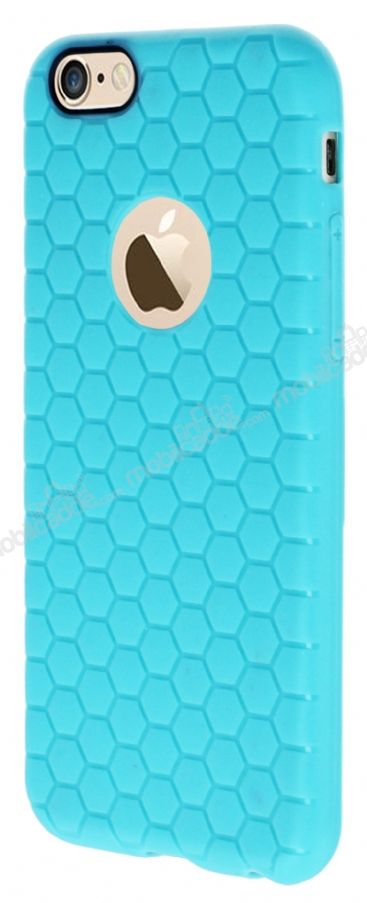 Eiroo Honeycomb iPhone 6 / 6S Su Yeşili Silikon Kılıf