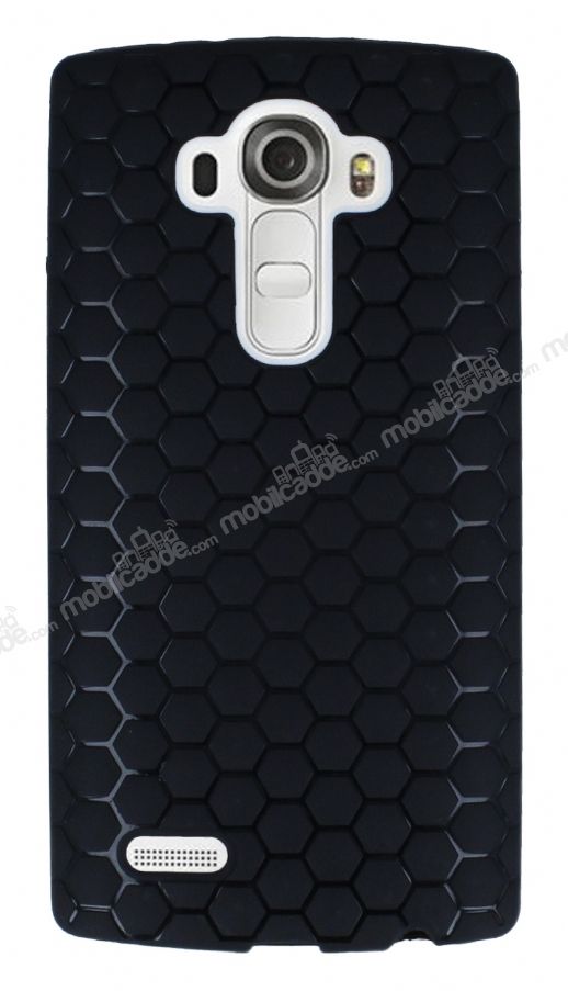 Eiroo Honeycomb LG G4 Siyah Silikon Kılıf