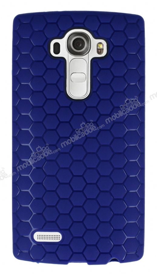 Eiroo Honeycomb LG G4 Lacivert Silikon Kılıf