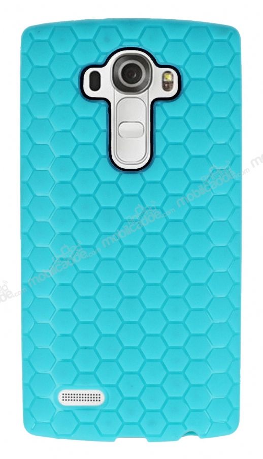 Eiroo Honeycomb LG G4 Su Yeşili Silikon Kılıf