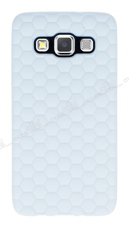 Eiroo Honeycomb Samsung Galaxy A3 Beyaz Silikon Kılıf