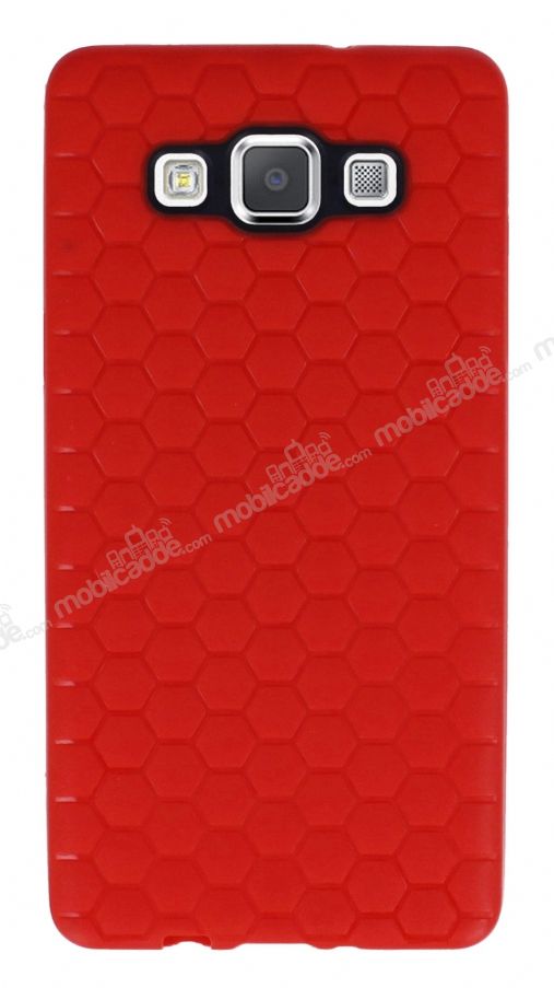 Eiroo Honeycomb Samsung Galaxy A5 Kırmızı Silikon Kılıf