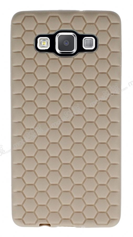 Eiroo Honeycomb Samsung Galaxy A5 Krem Silikon Kılıf