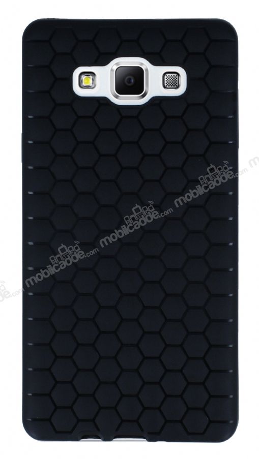 Eiroo Honeycomb Samsung Galaxy A7 Siyah Silikon Kılıf