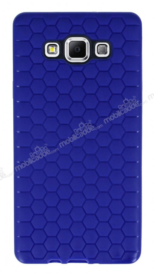 Eiroo Honeycomb Samsung Galaxy A7 Lacivert Silikon Kılıf