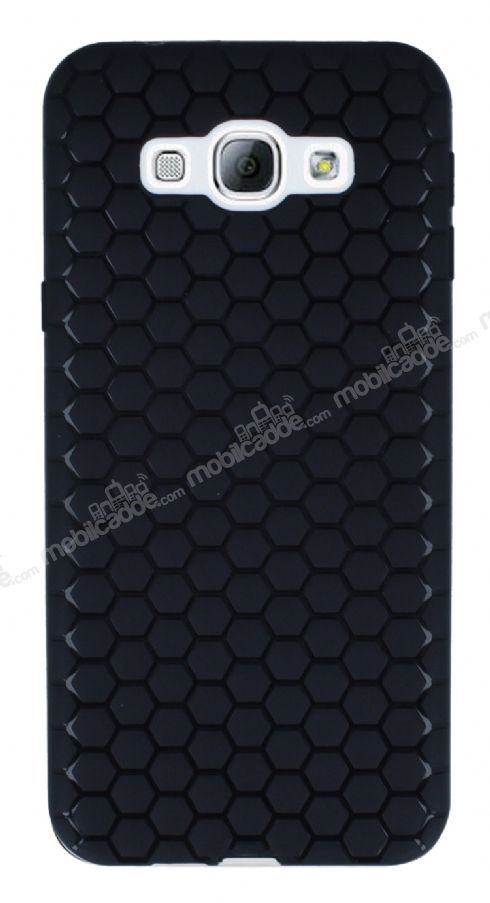 Eiroo Honeycomb Samsung Galaxy A8 Siyah Silikon Kılıf
