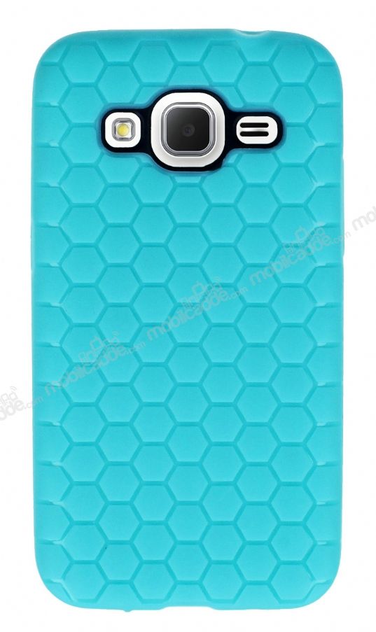Eiroo Honeycomb Samsung Galaxy Core Prime Su Yeşili Silikon Kılıf